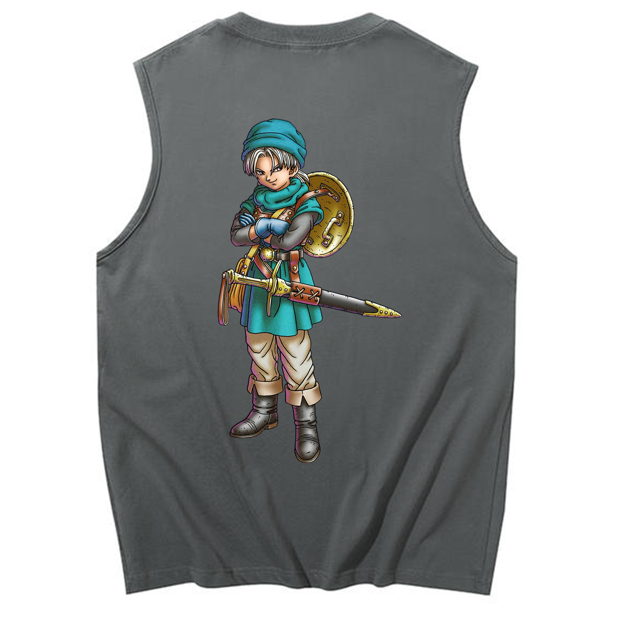 （画像用） ドラゴンクエスト Doragon Kuesuto Dragon Quest コットン100％タンクトップ（背面プリント）
